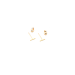 14kt Gold Staple Earrings