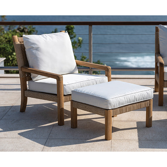 Hudson Ottoman, Natural Cord/Canvas
