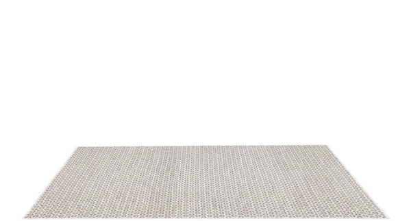 Honeycomb Woven Wool Rug, Ivory/ Grey
