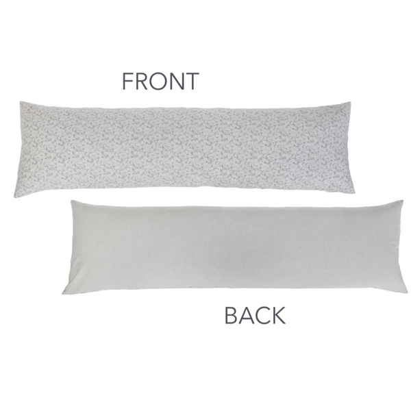 June Body Pillow, Ocean/Grey