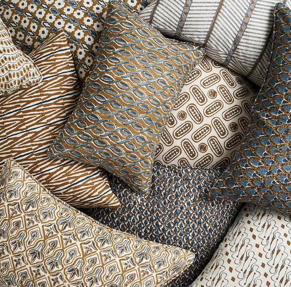 Fuji Tobacco Linen Cushion, 20” x 20”