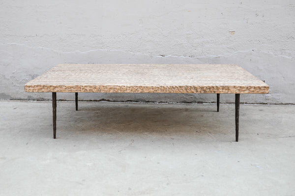 Demi Lune Wood Coffee Table, 64"L x 32"W x 17"H