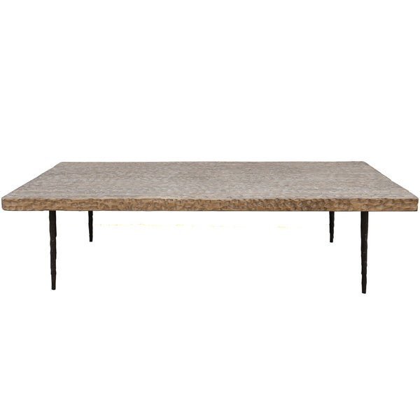 Demi Lune Wood Coffee Table, 64"L x 32"W x 17"H