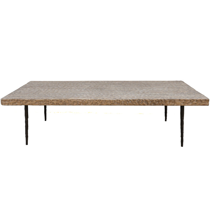 Demi Lune Wood Coffee Table, 64"L x 32"W x 17"H