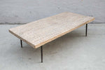 Demi Lune Wood Coffee Table, 64"L x 32"W x 17"H