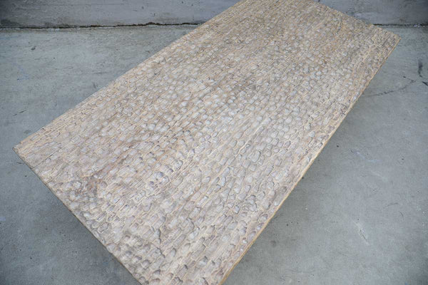 Demi Lune Wood Coffee Table, 64"L x 32"W x 17"H
