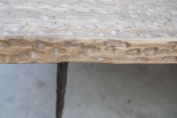 Demi Lune Wood Coffee Table, 64"L x 32"W x 17"H