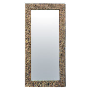 Hammered Reclaimed Wood Mirror, 64"H x 32"W x 2"D