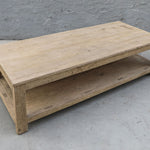 Antique Wooden Coffee Table, 64"L x 28"W x 17"H