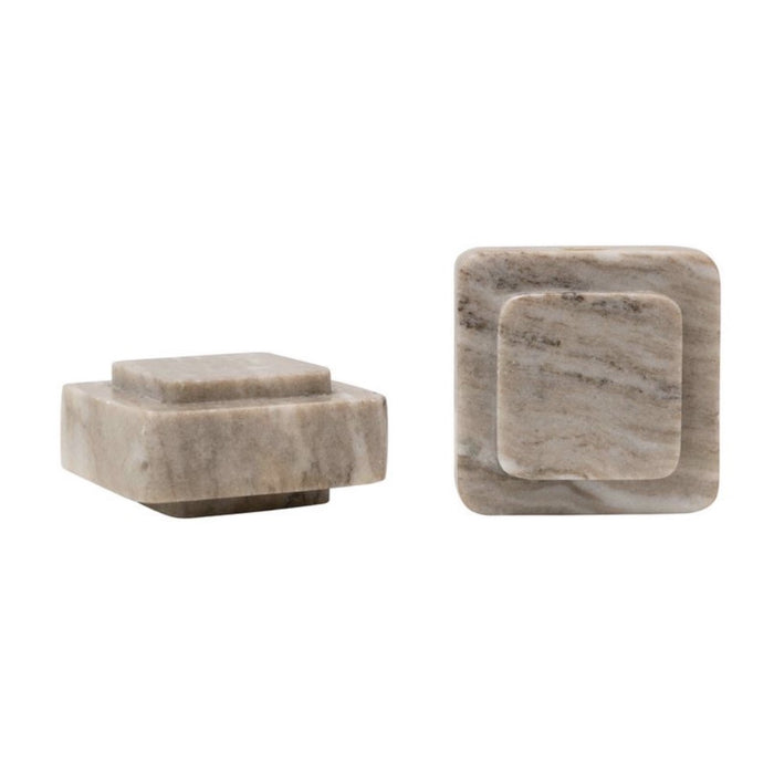 Marble Bookends, Beige, Set Of 2