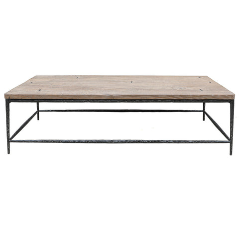 Reclaimed Elm Coffee Table, 62"L x 30"W x 17"H