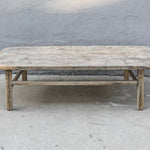 Antique Elm Coffee Table, 64"L x 28"W x 18"H