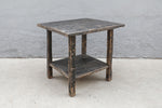 Antique Elm Side Table, 34"L x 32"W x 32"H