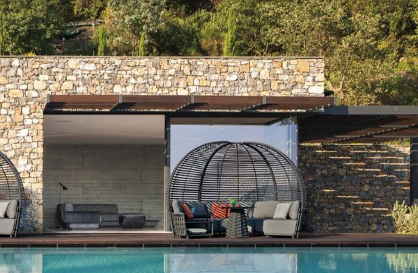 Hug Arc Corner Sofa with Optional Canopy