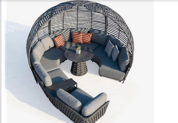 Hug Arc Corner Sofa with Optional Canopy
