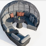 Hug Arc Corner Sofa with Optional Canopy