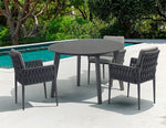 Diva Anthracite Round Dining Table, Granite, 43.3"Dia