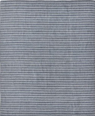 Anzaro Outdoor Rug, Charcoal / White Striped Performance Yarn