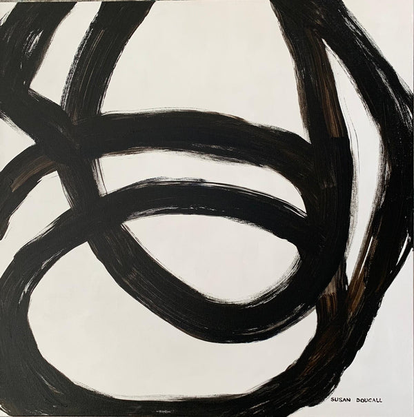 Black Stripe, 24"L x 24"W