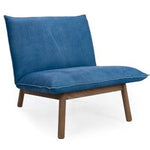 Cantor Leather Lounge Chair, Indigo Mist/Fawn