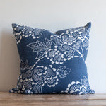 Peony Dark - Denim Blue, 22" x 22"