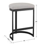 Ivanna Counter Stool, Black