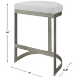 Ivanna Counter Stool, Silver