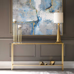 Hayley Console Table, Gold, 60"W x 31"H x 10"D