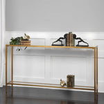 Hayley Console Table, Gold, 60"W x 31"H x 10"D