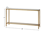 Hayley Console Table, Gold, 60"W x 31"H x 10"D