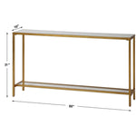 Hayley Console Table, Gold, 60"W x 31"H x 10"D