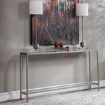 Hayley Console Table- Silver, 60"W x 31"H x 10"D