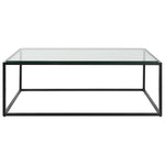 Bravura Coffee Table - Black, 48"W x 17"H x 30"D