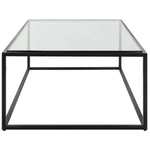 Bravura Coffee Table - Black, 48"W x 17"H x 30"D