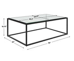 Bravura Coffee Table - Black, 48"W x 17"H x 30"D