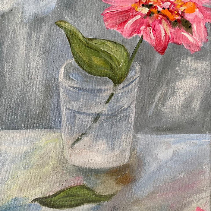 Flower in Vase, 10"L x 17.5"W