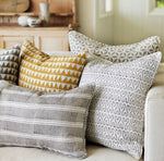 Nagari Chalk Linen Cushion, 20" x 20"