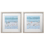 Sea Glass Sandbar Frames Prints S/2, 31 W" X 31"H