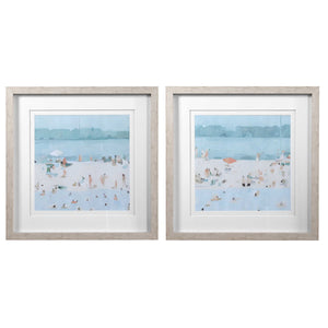 Sea Glass Sandbar Frames Prints S/2, 31 W" X 31"H