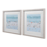 Sea Glass Sandbar Frames Prints S/2, 31 W" X 31"H