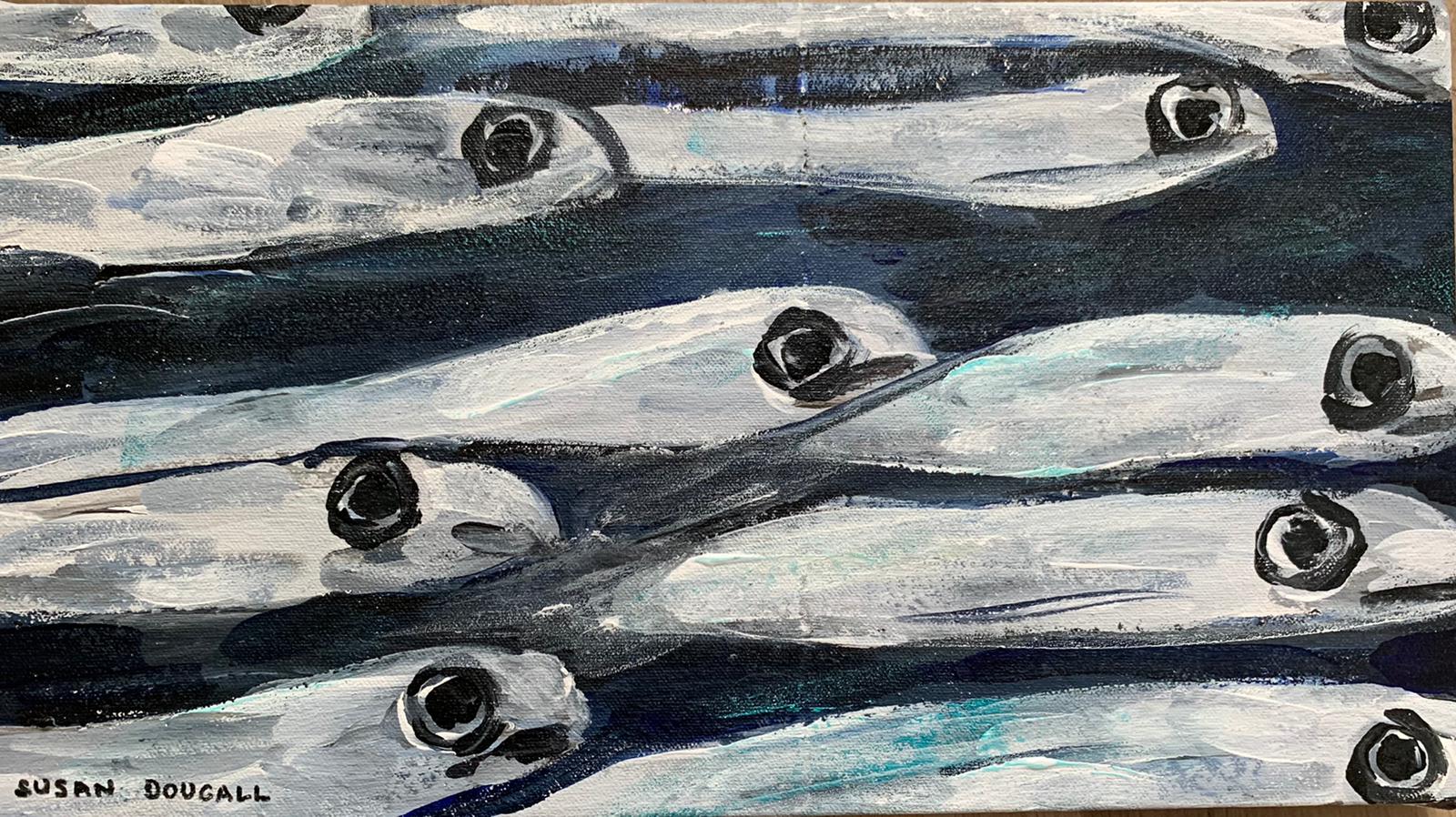 Group of Fish, 17.5"L x 10"W