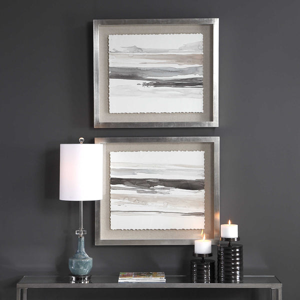 Neutral Landscape Framed Prints, Set of 2