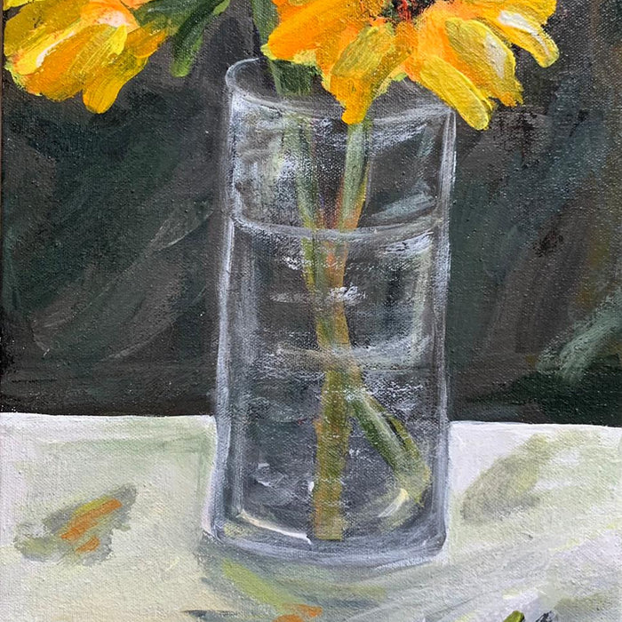 Sunflower with Vase, 10.5"L x 17.5"W