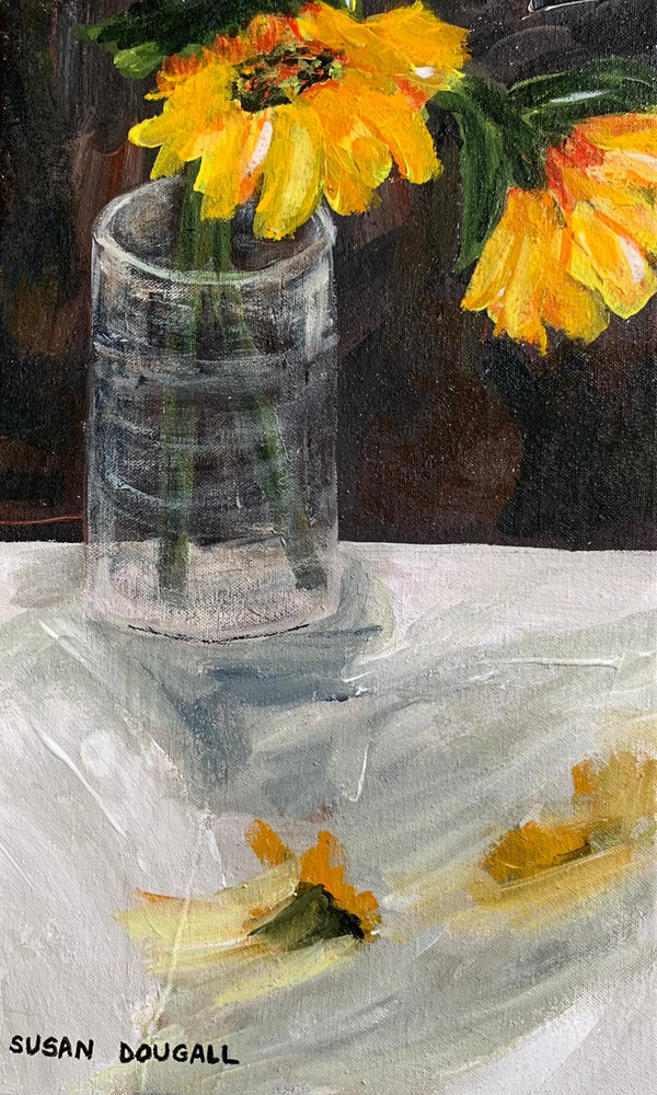Sunflower with Vase, 10.5"L x 17.5"W
