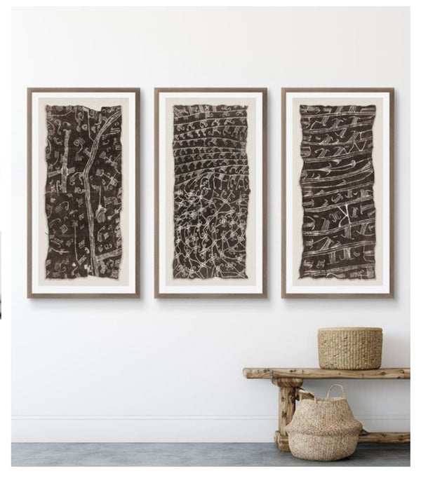 Bark Cloth II - Mocha, 15" x 28
