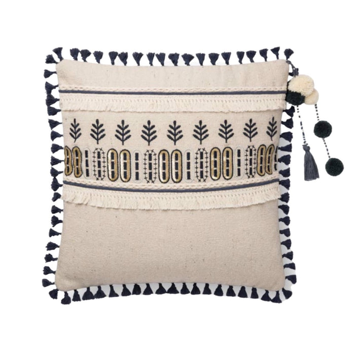 P0779 Natural/Blue, 18" x 18"