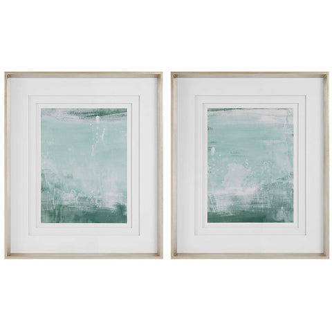 Coastal Patina Framed Prints 2 Styles, 31"W X 36"H