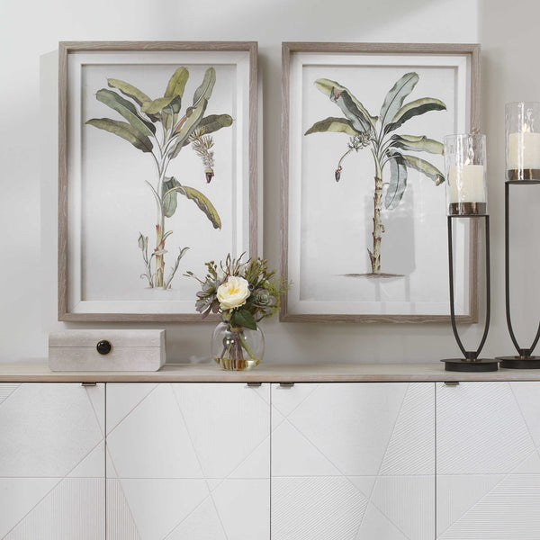 Banana Palm Framed Prints S/2, 25"W X 35"H