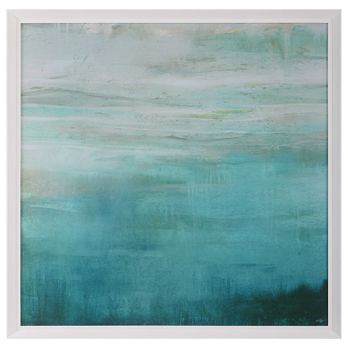 Cancun Teal Framed Print, 51"W x 51"H