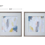 Fractal Pastel Framed Prints, 2 Styles, 30"W X 30"H